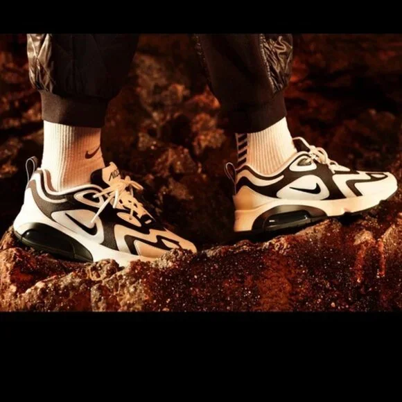 Nike Air Max 200 White Anthracite Black Low Top Lace-Up Sneaker, Size 8.5 - Picture 10 of 10